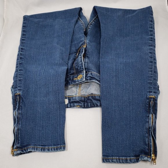 H&M Womens Skinny Stretch Low Waist Denim Blue Jeans Size 31 - Picture 4 of 8